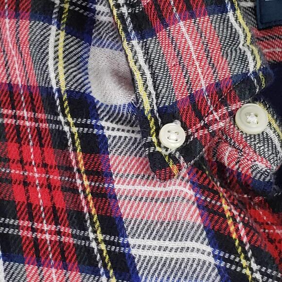 Polo Ralph Lauren Shirt Men's Medium Lined Flannel Red Plaid Long Sleeve Button - Picture 5 of 9